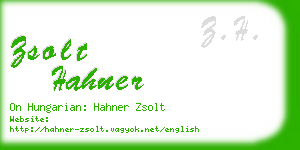 zsolt hahner business card